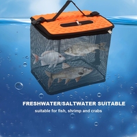 Panier de pêche pliable Portable maille pliable poisson vivant et appât méné Cage de stockage boîtes de matériel de pêche