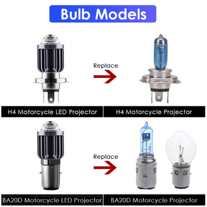 Mini projecteur de phares de Moto bi-led, ampoules H4 H6 BA20D, lampe Hi/<span class=keywords><strong>Lo</strong></span>, double couleur, Scooter, ATV Moto - Product Image 3