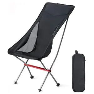 휴대용 캠핑 의자, 성인용 소형 초경량 하이 백 캠프 의자, 알루미늄 배낭 의자 이동식 베개