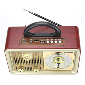 Radio Retro de Fábrica MK-110BT con Carcasa de Madera, Radio AM FM SW Multibanda, Reproductor de Audio BT, Batería Recargable, Uso en Exteriores y en el Hogar - Product Image 3