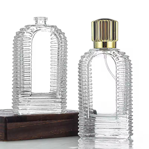Glass <b>Perfume</b> <b>Bottle</b> Luxury Vintage Round Design <b>Perfume</b> <b>Bottle</b> 50ml 100ml Customized Transparent Glass <b>Sample</b> - Product Image 1