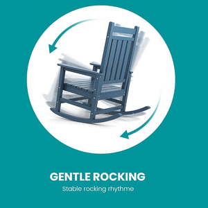 Chaise berçante Adirondack de haute qualité chaises berçantes d'arrière-cour meubles d'extérieur en plastique chaise de jardin - Product Image 3