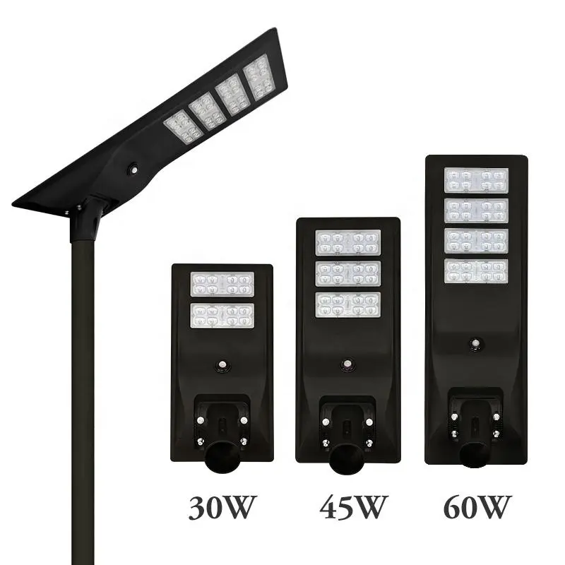 100W 200W 300W 400W açık güneş sokak lambası alüminyum uzaktan kumanda su geçirmez güneş enerjili Led sokak lambası