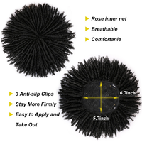 Vente Chaude Perruque Crochet Tressée 8 Pouces Extensions de Dreadlocks pour Hommes Noirs, Perruque Torsadée Afro, Extensions de Cheveux Tressés