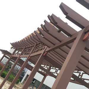 עמיד למים wpc <span class=keywords><strong>pergola</strong></span> חומר פלסטיק עץ מרוכבים עבור גן מרפסת חיצונית ביתן פרגולה - Product Image 3