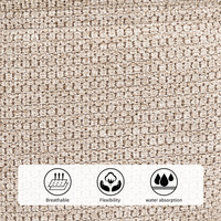 Chaise de loisirs moderne avec pieds en métal doré Fauteuil rembourré en tissu beige pour chaise longue de salon
