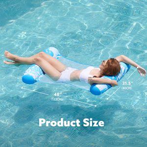 Flotador Inflable para Piscina, Hamaca Acuática para Adultos, Balsa Flotante Portátil con Malla en la Parte Inferior, Cojín de Aire, Sofá Acuático - Product Image 2