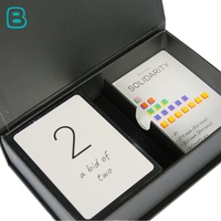 Cartes à Jouer en Papier Recyclable Écologiques avec Logo Personnalisé, Jeu de Cartes Personnalisé en Couleur avec Boîte en Papier aux Coins Arrondis/Carreaux
