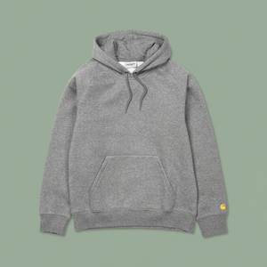 Sudadera con Capucha para Hombre, Talla XXS, Tejido French Terry Grueso, Antipilling, Forrada, Diseño con Bordado Técnico, Color Gris Jaspeado - Product Image 3