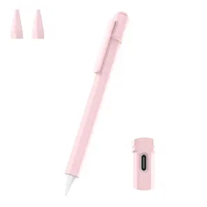MoKo tam koruma kalem kol Anti kayıp kapaklar USB-C şarj mevcut silikon kalem kalemlik Apple kalem (USB-C)