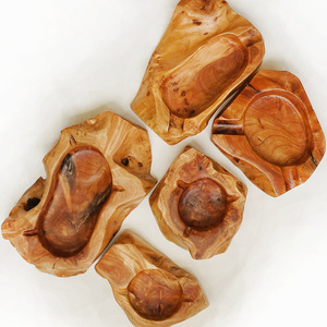 Cenicero Tallado en Raíz de Cedro de 100 mm, Estilo Rústico, Madera Maciza, Decoración para Hogar u Oficina, Regalo - Product Image 4