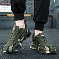 Sepatu Sneakers Kasual Pria Wanita Harga Murah Desain Retro Sporty Bahan Kanvas Nyaman Bernapas Desain Kamuflase Empuk