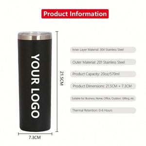 แก้วกาแฟแบบมีโลโก้สั่งทำขนาด 16 ออนซ์ สำหรับเครื่องดื่มและชา ขวดน้ำพกพา แก้วน้ำเดินทางน้ำหนักเบาพิเศษ แก้วน้ำเก็บความร้อนสุญญากาศแบบโลหะ - Product Image 2