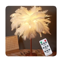 NOUVEAU Lampe à plumes LED BAHE, lampe de chevet, lumière d'ambiance pour diffusion en direct, décoration de chambre à coucher