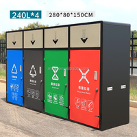 Poubelle commerciale en métal de 240 L pour extérieur, vente chaude, haute qualité, en acier galvanisé, bac à déchets extérieur