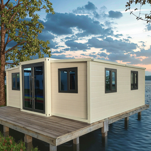 Villa prefabricada extensible de 40 y 20 pies, <span class=keywords><strong>casa</strong></span> contenedor de 2-5 dormitorios, <span class=keywords><strong>baño</strong></span> portátil <span class=keywords><strong>para</strong></span> el hogar, uso en la oficina, Panel sándwich - Product Image 1