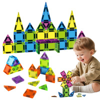 Bloques Magnéticos Mini de 3.75 cm con Caja de Hierro, Juego de Bloques de Construcción Magnéticos, Juego de Viaje para Niños, Juguetes Escolares