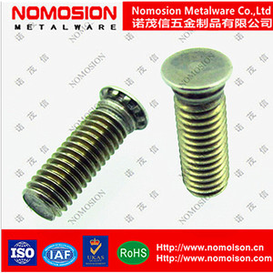 Vis à riveter FHS en acier inoxydable Nomosion M3.5x8 à tête moletée et capuchon à bride pour assemblage métallique - Product Image 2
