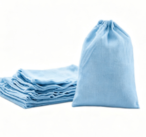 Bolsa de Embalaje para Pizza de Lona de Algodón Orgánica Blanca Natural Personalizada, Reciclable, con Cordón, para Uso Alimentario - Product Image 1