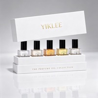Boîte cadeau en papier rigide, design minimaliste de luxe pour 4 flacons de parfum de 10 ml, 15 ml, 20 ml, vaporisateur de parfum, coffret découverte