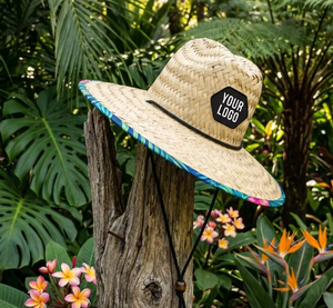 Visière de sauveteur de plage en herbe naturelle premium, avec sangle de menton réglable, impression sérigraphiée, personnalisation de l'identité de marque, protection solaire - Product Image 5