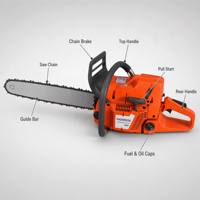 Tronçonneuse à essence industrielle OEM 395 stih ms381 372 modifiée avec guide-chaîne de 20 pouces