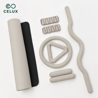 Kit de Pilates : Tapis de Yoga, Ensemble d'haltères, Anneau de résistance, Accessoires de Pilates en silicone, Bracelets de cheville et de poignet personnalisés, Barre de musculation