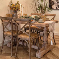 Meuble d'extérieur d'hôtel de style moderne, table à manger, de mariage, en bois royal