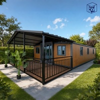 Maison conteneur de luxe en panneaux sandwich d'acier avec salle de bain, design moderne pour villa et hôtel, mini-cabane portable Ray-Zen