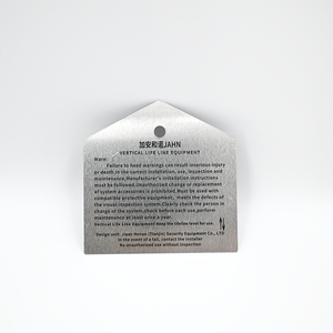 Señal <span class=keywords><strong>de</strong></span> registro <span class=keywords><strong>de</strong></span> mantenimiento <span class=keywords><strong>de</strong></span> aleación <span class=keywords><strong>de</strong></span> aluminio profesional, punto <span class=keywords><strong>de</strong></span> anclaje <span class=keywords><strong>de</strong></span> línea <span class=keywords><strong>de</strong></span> vida Vertical, placa <span class=keywords><strong>de</strong></span> marcado duradera <span class=keywords><strong>de</strong></span> seguridad Industrial - Product Image 2