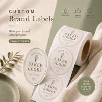 Étiquettes personnalisées imprimées de haute qualité, autocollantes, en vinyle imperméable, avec logo de marque en feuille d'or, pour pizza et salades