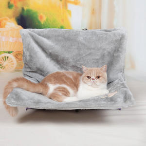Vente chaude Supports en métal très résistants aux rayures Facile à assembler Lits suspendus pour chat Hamac pour animaux de compagnie pour chats avec tapis polaire - Product Image 6