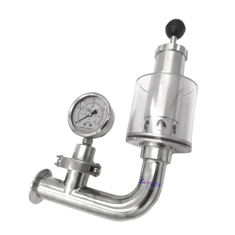 Stainless steel spunding valve fermenter water seal exhaust reducing valve water seal pressure relief valves