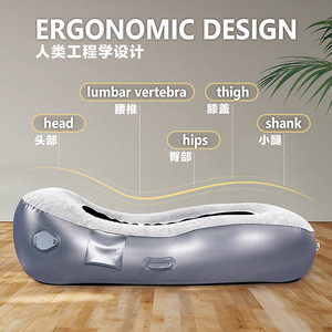 <b>Inflatable</b> Air <b>Sofa</b> 180x80x50 Cm Collapsible Outdoor Portable PVC Minimalist Design - Product Image 4
