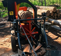 Scie à bois industrielle 30 tonnes, capacité 500 mm, processeur de bûches à gaz avec moteur à piston 10 000 tr/min, barre de 24 pouces