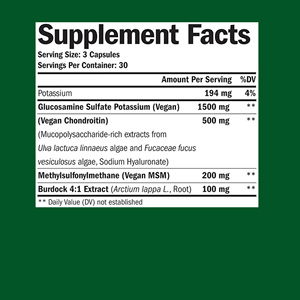 OEM/ODM Vegan kunyit tulang & dukungan sendi Burdock akar pil suplemen Halal Glucosamine Chondroitin sulfat kapsul MSM - Product Image 5