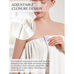 Custom logo Shower <strong>Wrap</strong> Robe Spa Bathrobe Adjustable <strong>Velcro</strong> Bath Skirt Body Microfiber <strong>Towel</strong> <strong>Wrap</strong> SPA Ladies Bath Skirt <strong>Towels</strong> - Product Image 3