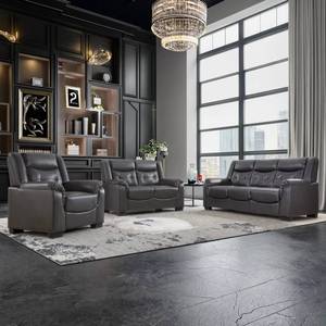 Juego de Sofás Chesterfield Tapizados en Piel Sintética, Extensibles, Cuadrados, Adecuados para Sala de Estar, Apartamento, Muebles para el Hogar 3+2+1 - Product Image 1