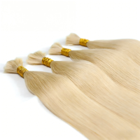 Extensions de cheveux humains Genius Weft Bulk 100% Remy vierges européennes double drawn, cuticules alignées, trame douce, 12-30 pouces, couleur personnalisée