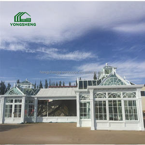 ग्लास ग्रीन हाउस ग्लास ग्रीन हाउस के साथ वाणिज्यिक गैल्वेनाइज्ड स्टील फ्रेम ग्रीनहाउस - Product Image 5