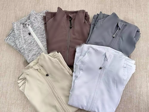 Giacca a maniche lunghe IuIu Yoga ufficiale di alta qualità, <span class=keywords><strong>con</strong></span> collo alto e <span class=keywords><strong>cerniera</strong></span> frontale, top fitness da <span class=keywords><strong>donna</strong></span>, felpa - Product Image 4