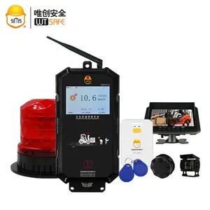 Factory Large Vehicles Truck Forklikft Speed Control Radar Tag Proximity Warning System With Camera Display Screen