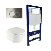 Réservoir encastré à double chasse d'eau caché dans le cadre des toilettes murales, réservoir d'eau pour les toilettes murales avec système de chasse d'eau de bonne qualité