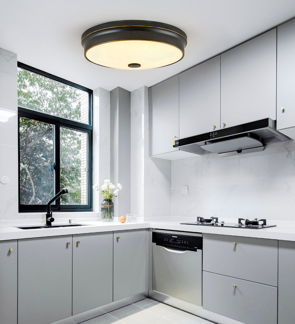 Contemporary Nordic Ceiling Light Iron Round Flush Mount Ceiling Lighting Elegant Modern Led Ceiling Lamp For Living Room