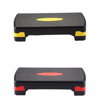 Plataformas de Step para Gimnasio en Casa, Stepper Ajustable de 68CM, Plataforma de Step Aeróbico con Dos Elevadores