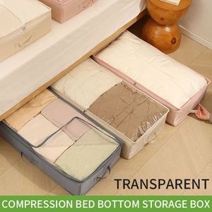 Bedroom Closet Space-Saving Under-Bed <b>Storage</b> Organizer <b>Box</b> with Zipper Compression - Product Image 3