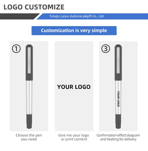 Bks कस्टम लोगो व्यक्तिगत नाम पेन प्लास्टिक जेल पेन 0.5 मिमी लेखन चौड़ाई काले स्याही कार्यालय और स्कूल का उपयोग - Product Image 2