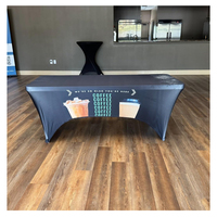 Tissu ajusté et serré en Spandex bon marché de promotion pour la couverture de Table extensible de Table Rectangle pour la nappe de Banquet de mariage de fête