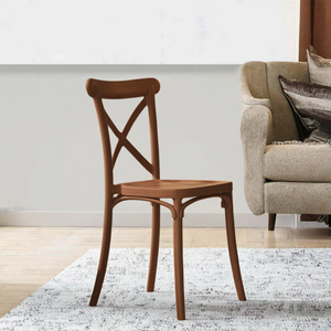 Wholesale Modern <b>Stackable</b> Plastic Adjustable Height Crossback <b>Dining</b> <b>Chairs</b> for Hotel Apartment Bathroom Wedding Party Events - Product Image 3