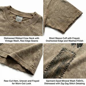 เสื้อยืดคอตตอน 100% หนานุ่ม ทรงโอเวอร์ไซส์ สไตล์วินเทจ ล้างสีแบบแอซิดวอช ราคาประหยัด รุ่น TKAN912D เหมาะสำหรับกิจกรรมกลางแจ้ง สำหรับผู้ชาย - Product Image 2